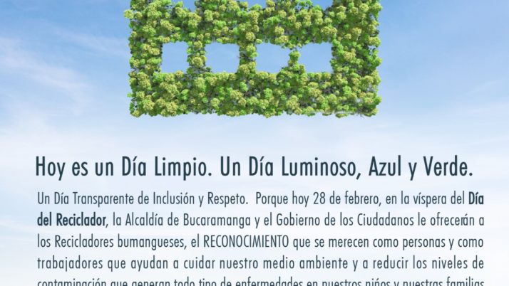 Reconocemos la labor de quienes ayudan a construir una Bucaramanga limpia